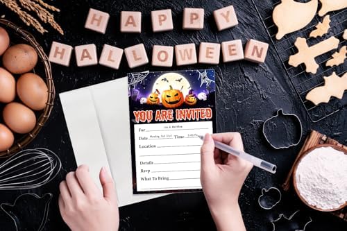 Spooky Halloween Party Invites 15 Set 5x7 Double Sided