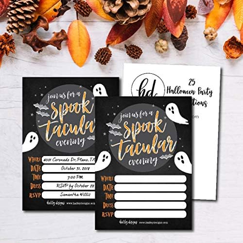 Hadley Designs 25 Ghost Halloween Party Invitations