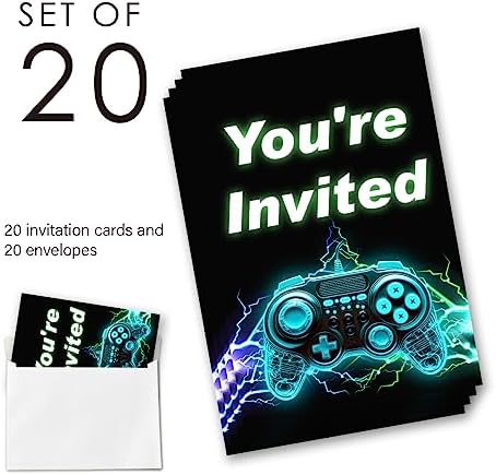 EUDOSI Birthday Party Invitations Set of 20 Double Sided