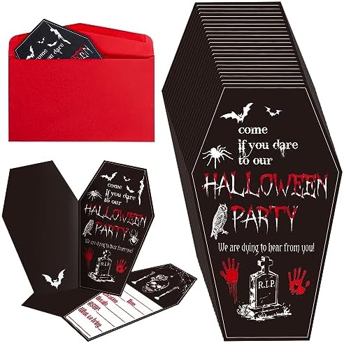 Halloween Party Invitation Cards and Envelopes 20 Pieces