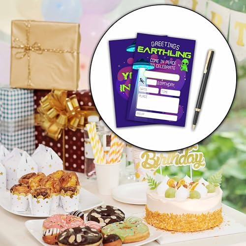 Alien Birthday Invitations 20 Piece Set