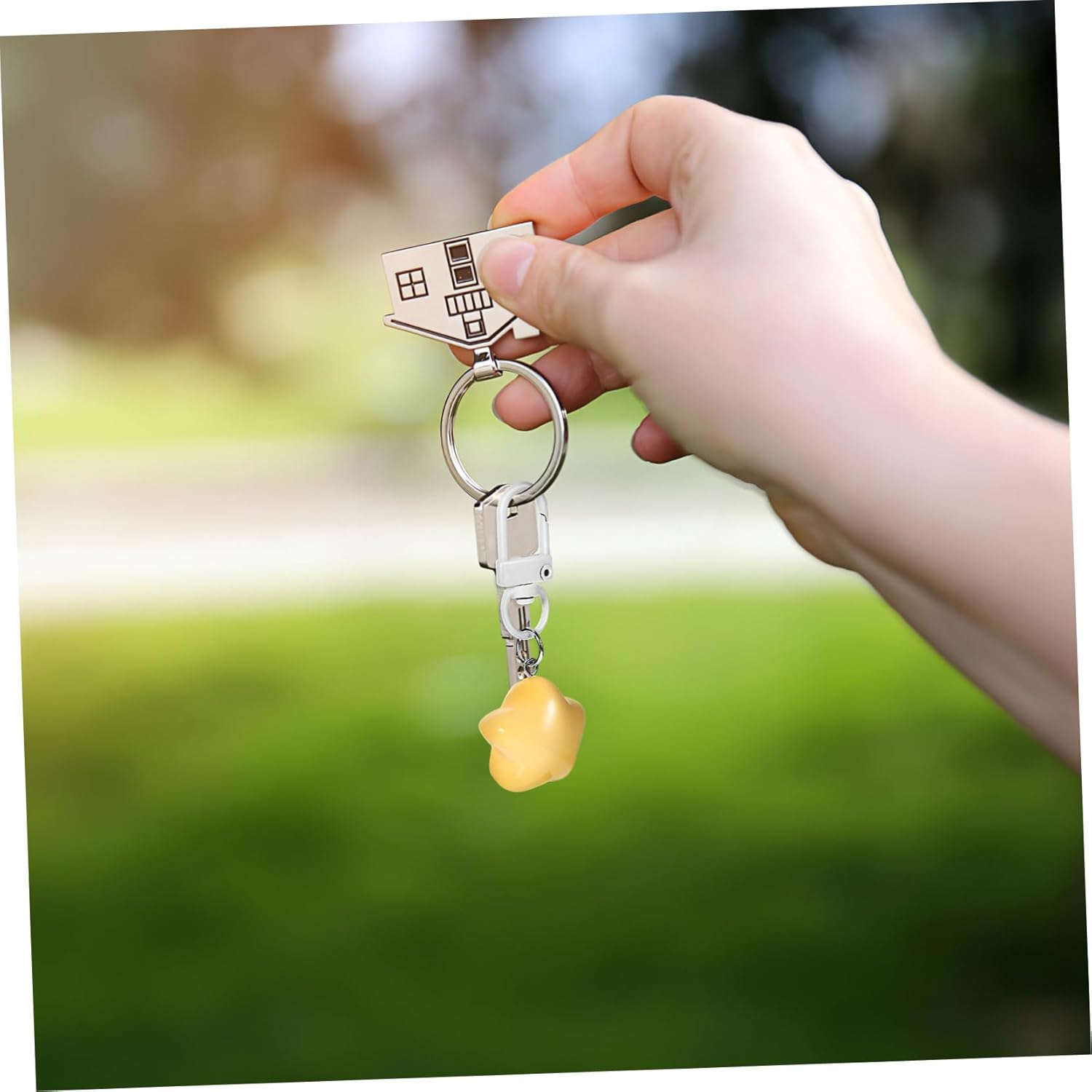 10pcs Cute Star Key Charms Adorable Kawaii Keyrings