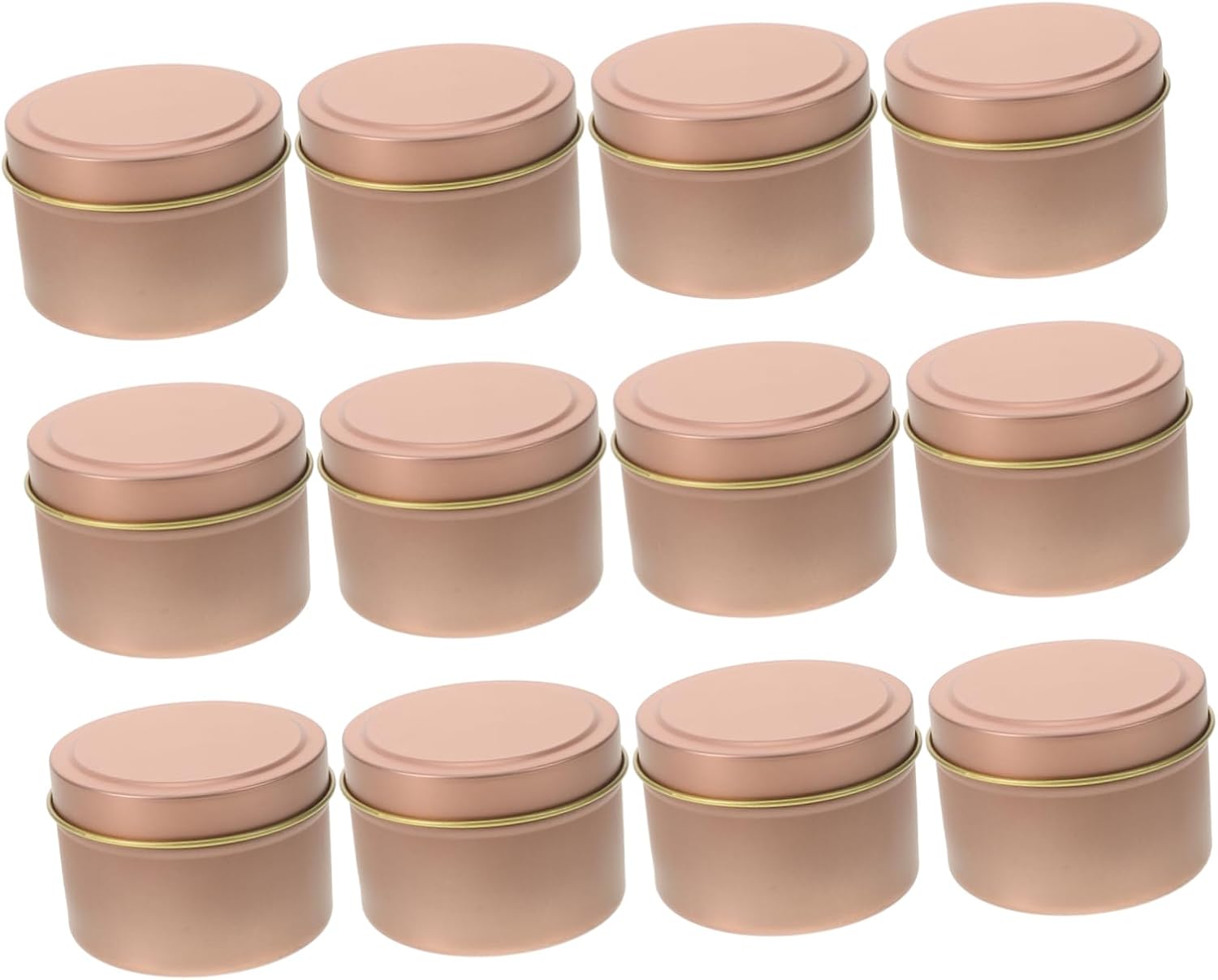 12pcs Metal Candle Tins for Candle Making Storage
