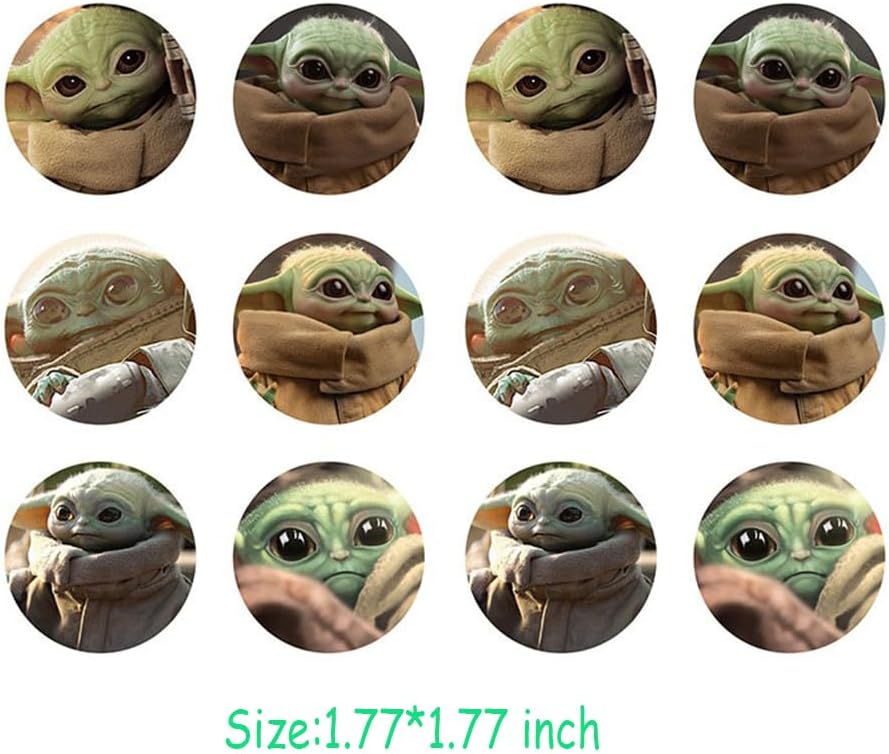 24 Pcs Baby Yoda Birthday Decorations with Invitations