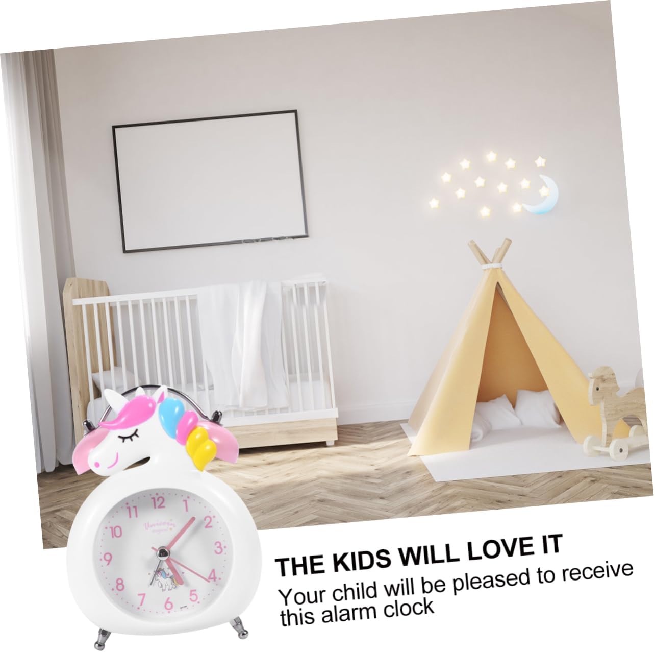 ABOOFAN Cute Unicorn Alarm Clock for Home