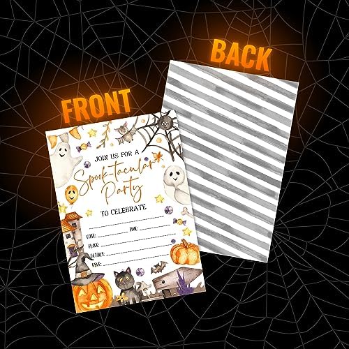 25 Spooktacular Halloween Party Invitations Cards with Envelopes