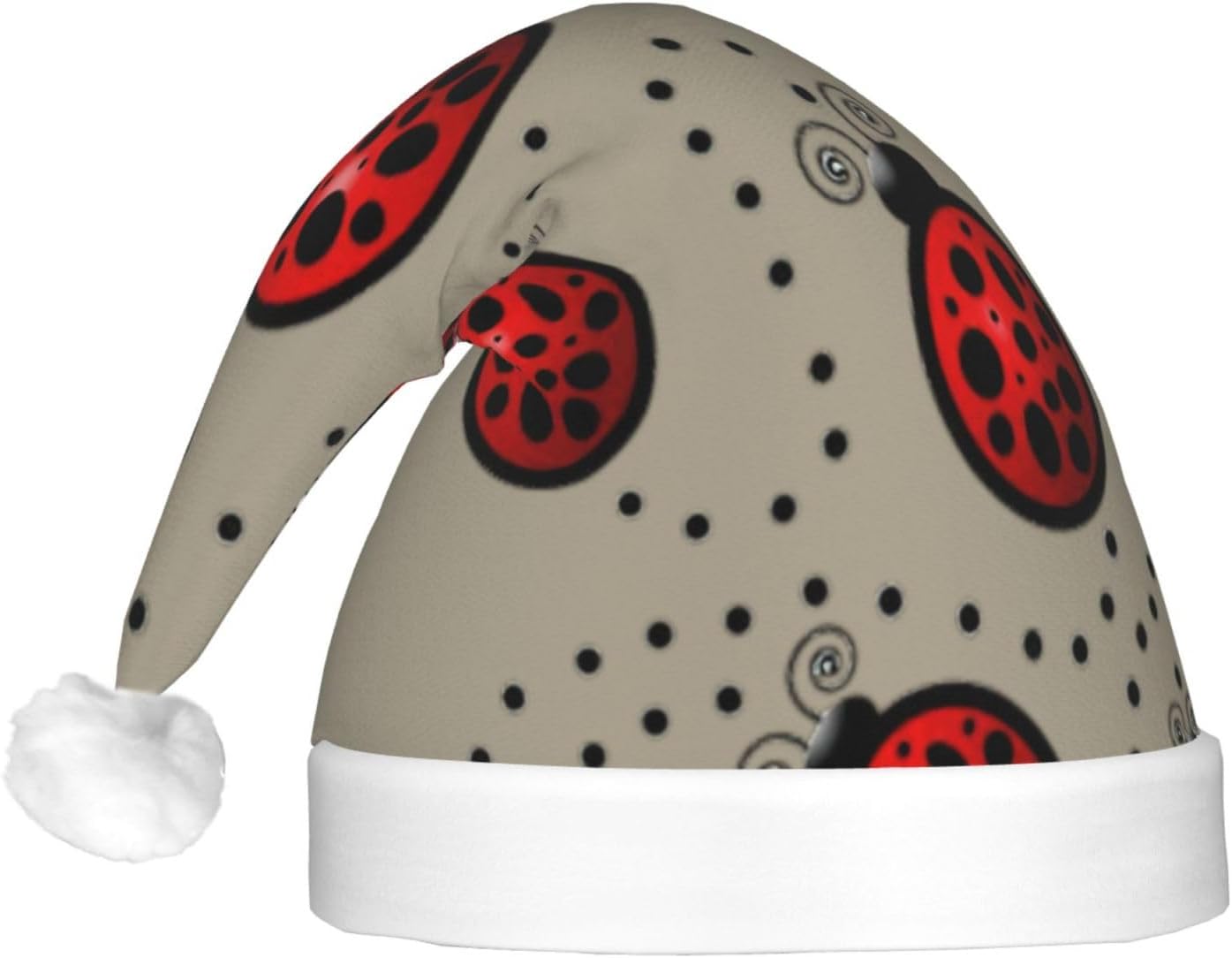 Art Ladybug Tracks Print Christmas Hat with LED Lights