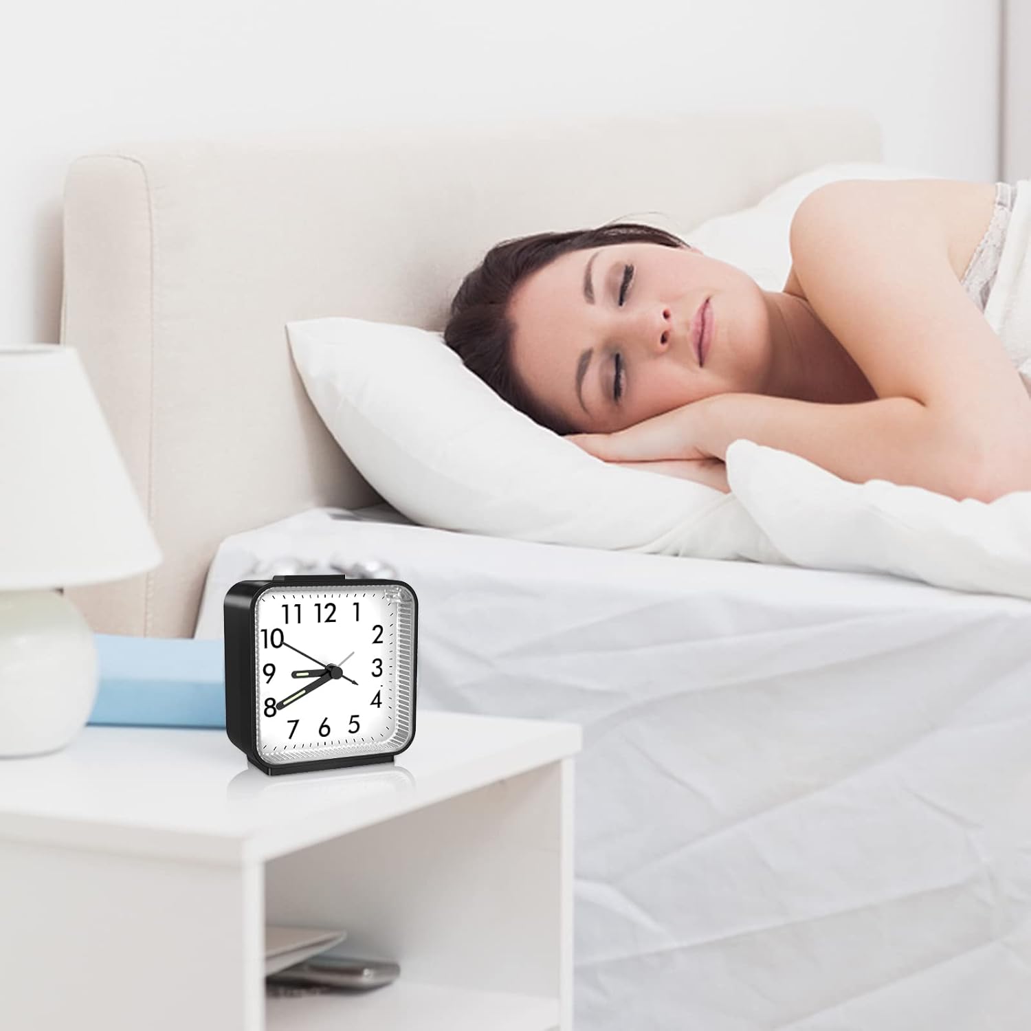 Silent Non-Ticking Clock with Loud Alarm and Night Light
