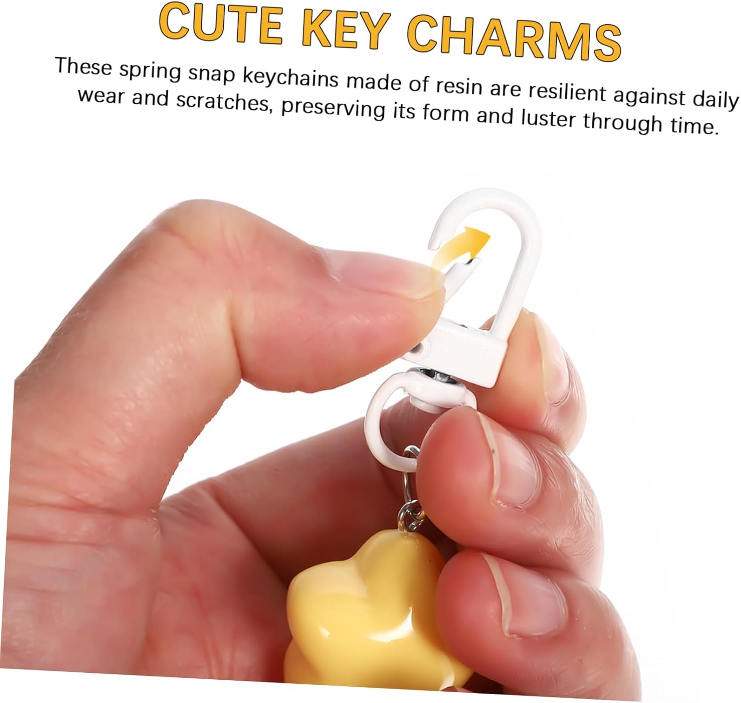 10pcs Cute Star Key Charms Adorable Kawaii Keyrings