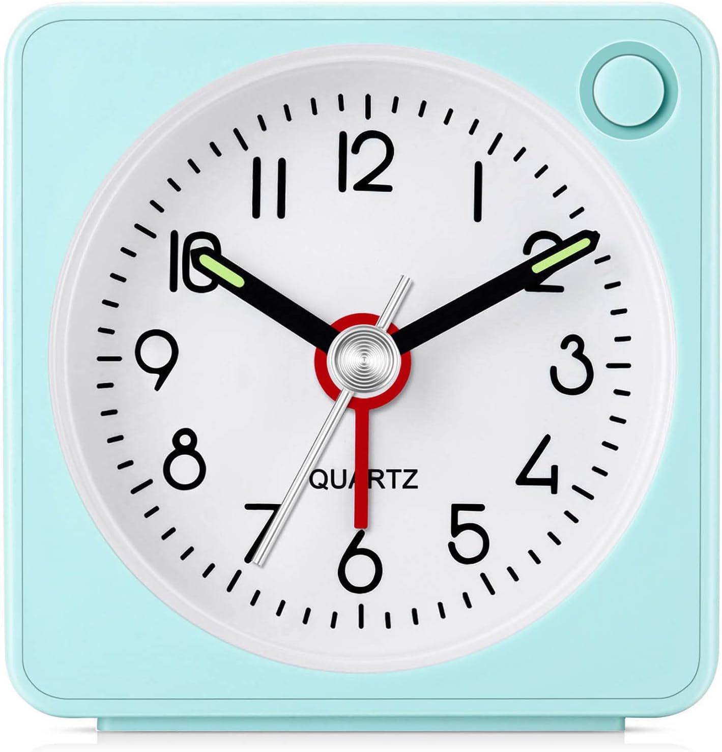 Jisile Travel Analog Alarm Clock 225 Inch Ultra Small with Snooze and Light