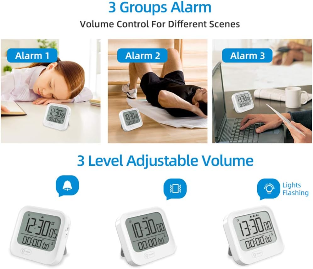Small Vibrating Alarm Clock with Pomodoro Timer