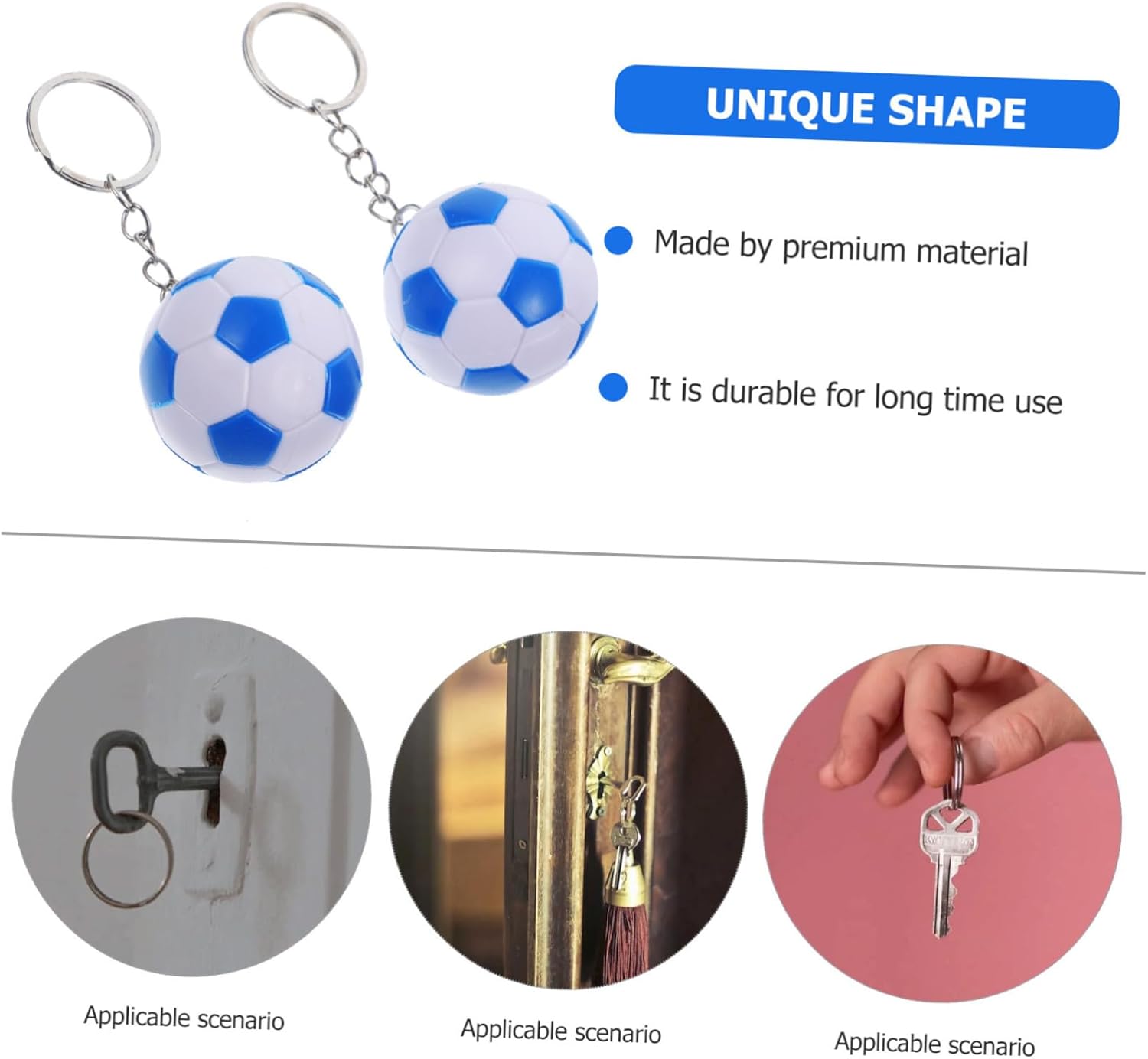 2PCS Soccer Ball Keychain Party Favors for School Carnival Birthday Celebrations