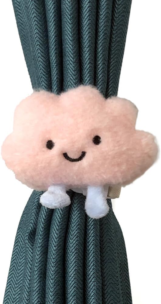 Cute Cloud Curtain Tieback 2PACK Pink Holdback