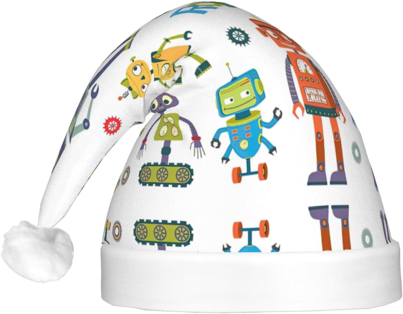 Cute Cartoon Robot Christmas LED Santa Hat for Festive Parties