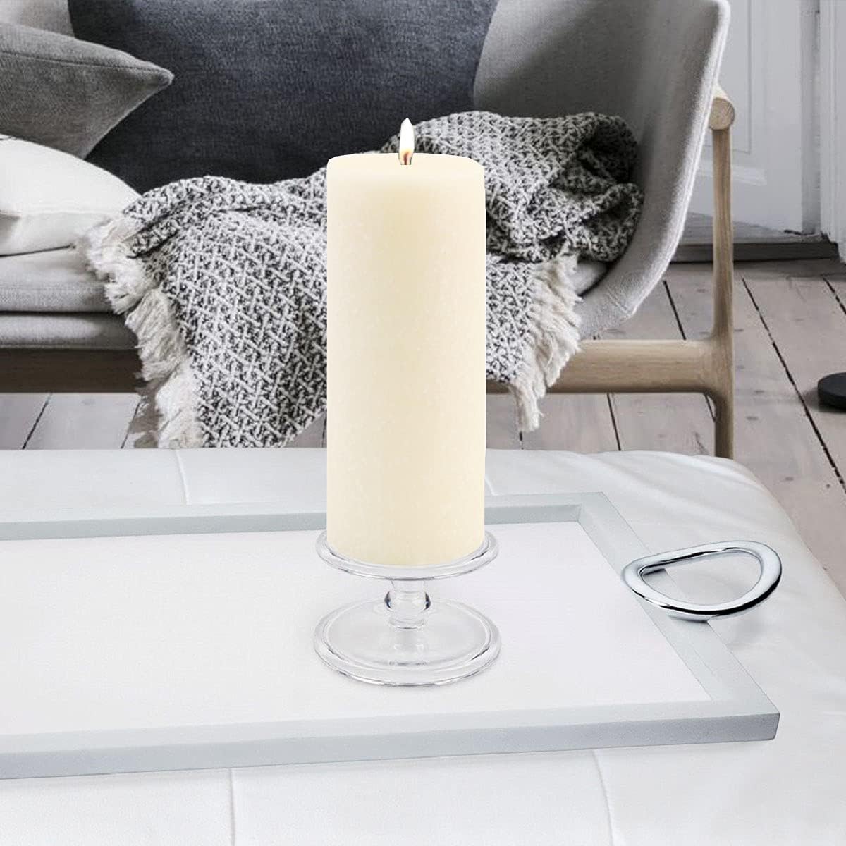 Root Candles 33917 Unscented Timberline Pillar Candle 9-Inch Ivory
