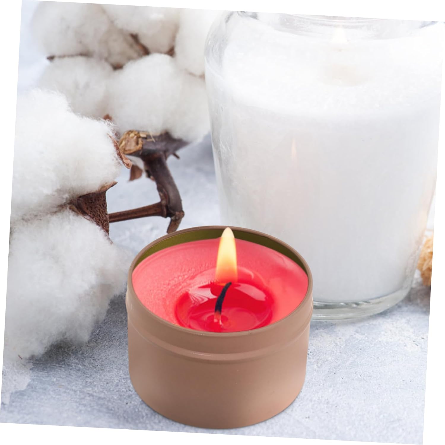 Cabilock 12Pcs 4oz Metal Candle Tins with Lids Empty DIY Containers