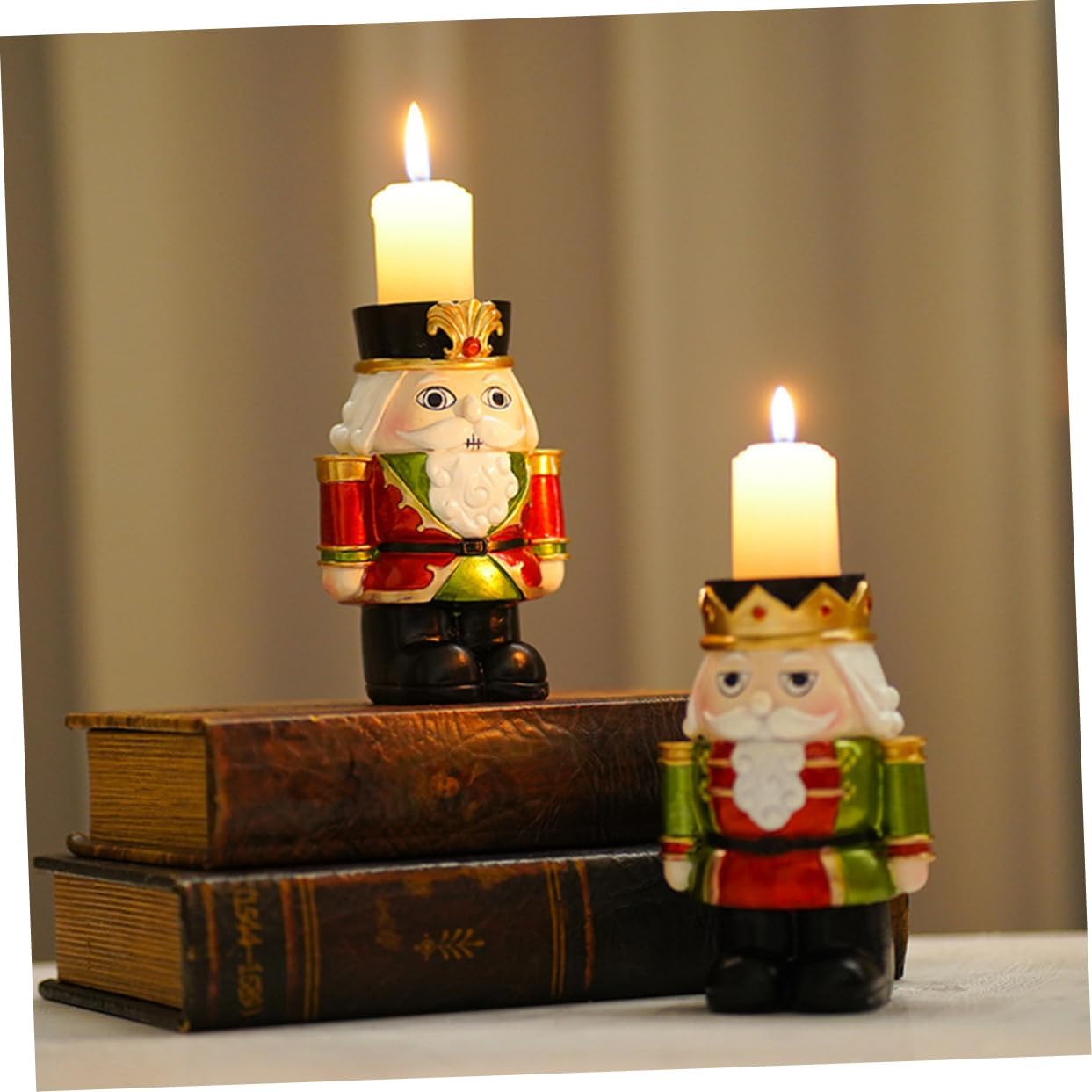 Elegant Nutcracker Candle Holder for Christmas Decor