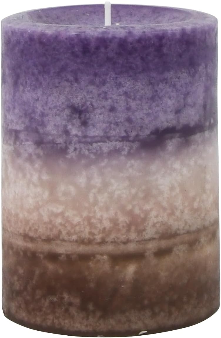 4 Inch Purple Sand Scented Pillar Candle 1