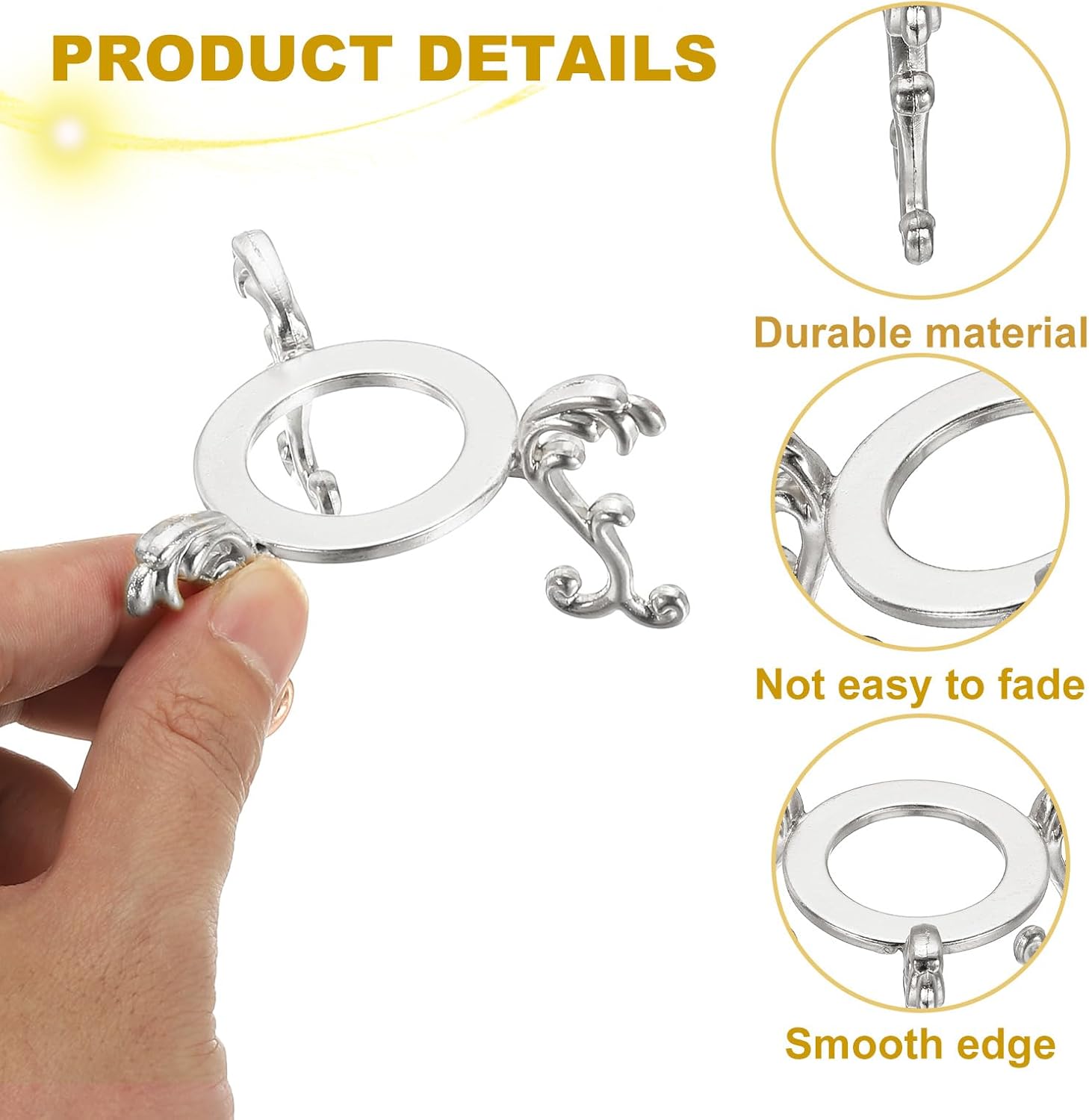 Uxcell 2pcs Metal Crystal Sphere Holder for Home Decor