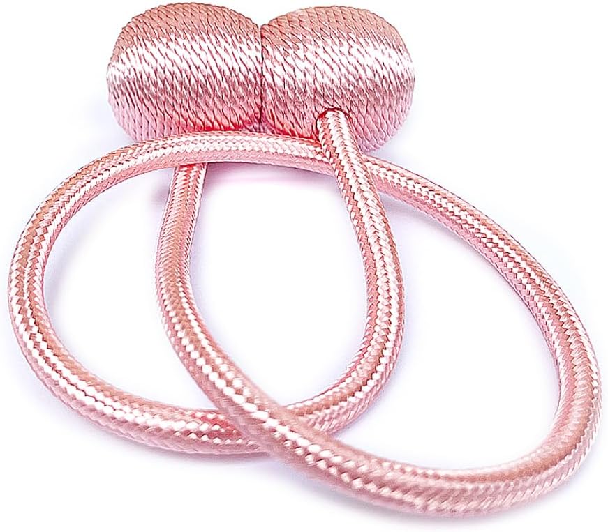 Window Curtain Magnetic Tiebacks 4 Pcs Pink Holdback