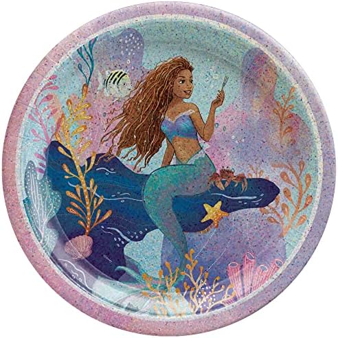 The Little Mermaid Round Paper Plates 9 Inch Pack of 8