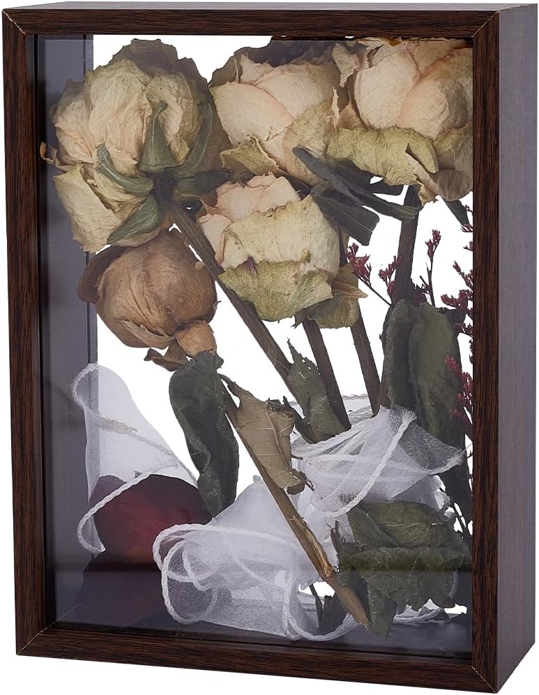 CREATCABIN Shadow Box Display Frame Wood Dried Flower Memory Box 83x63x23 Inch