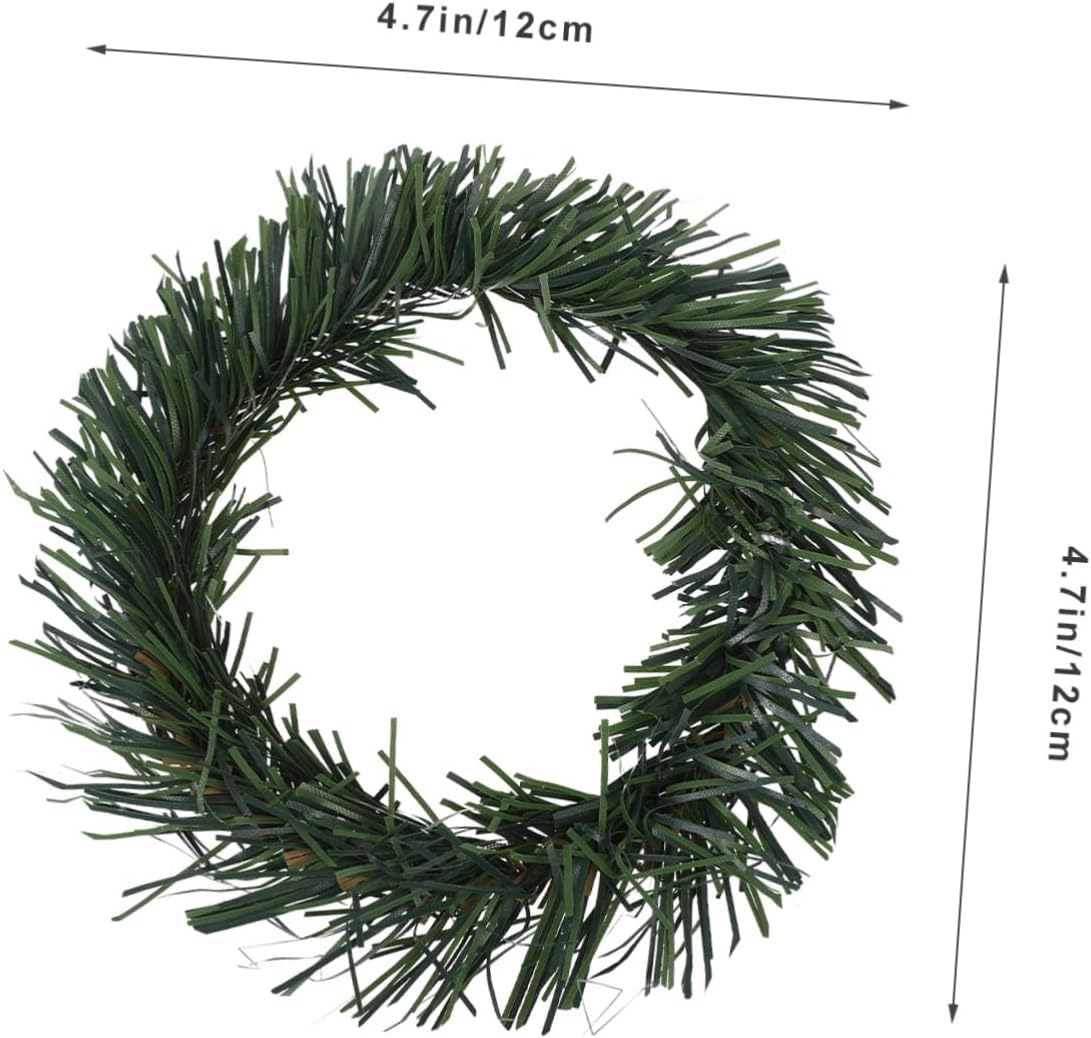 10pcs Artificial Pine Candle Wreaths for Christmas Decorations