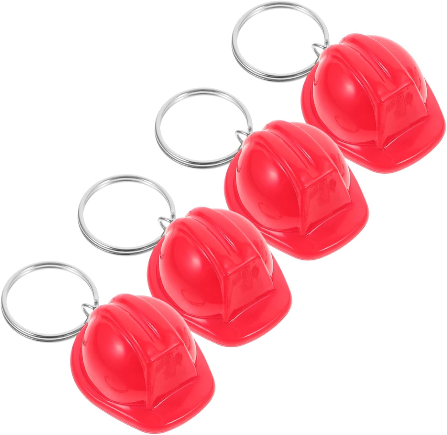 Amosfun 4pcs Construction Helmet Keychain Set