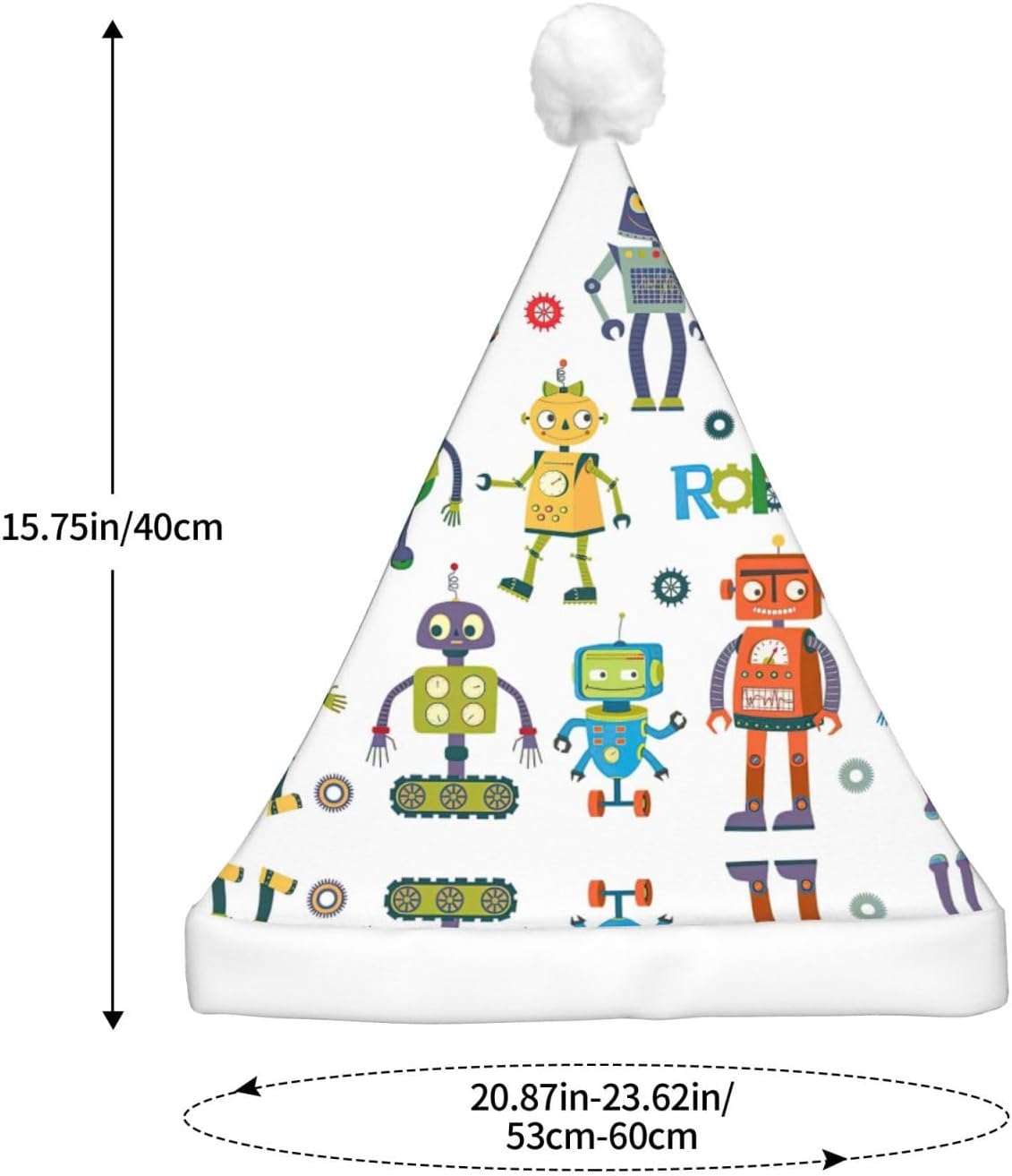 Cute Cartoon Robot Christmas LED Santa Hat for Festive Parties