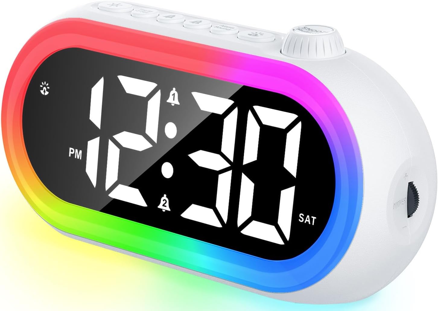 OCUBE Digital Alarm Clocks with Wake Up Light and Dual Alarms