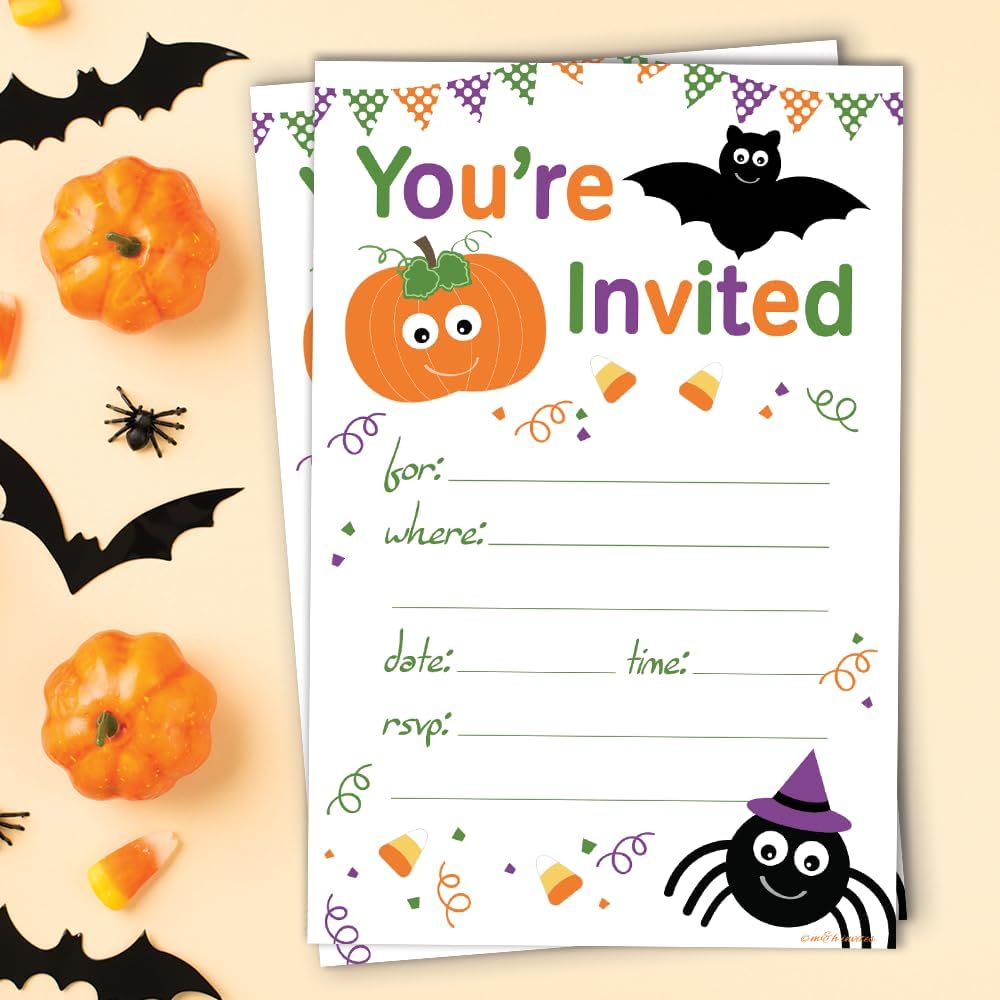 Halloween Child Party Invites 20 Count With Envelopes