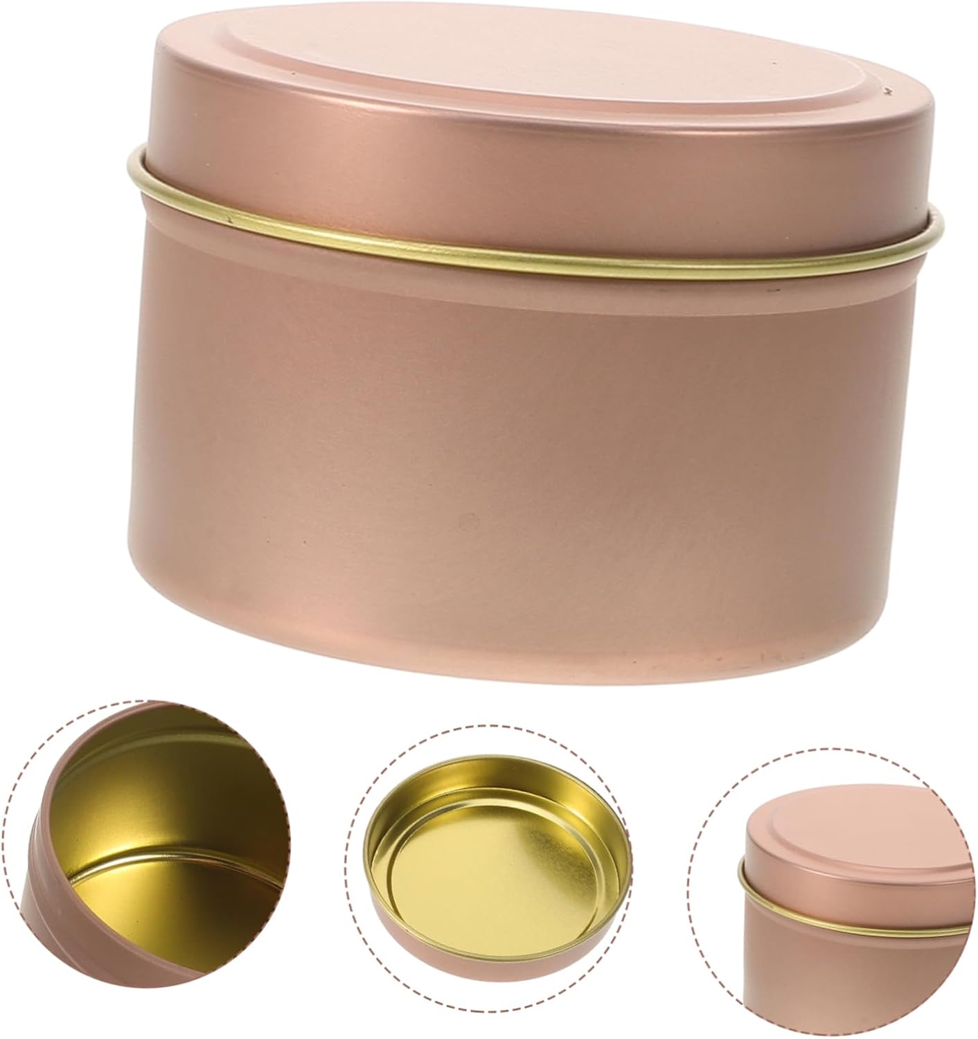 12pcs Metal Candle Tins for Candle Making Storage