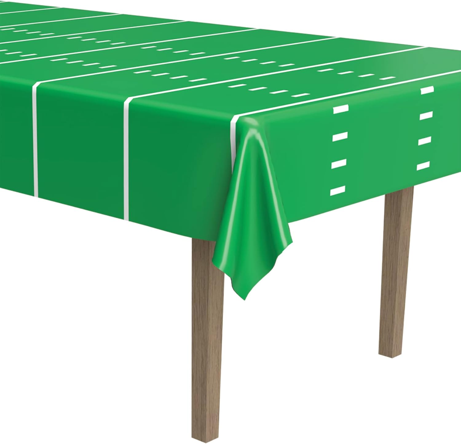 Beistle 3-Piece Football Table Cover 54x108 Green White
