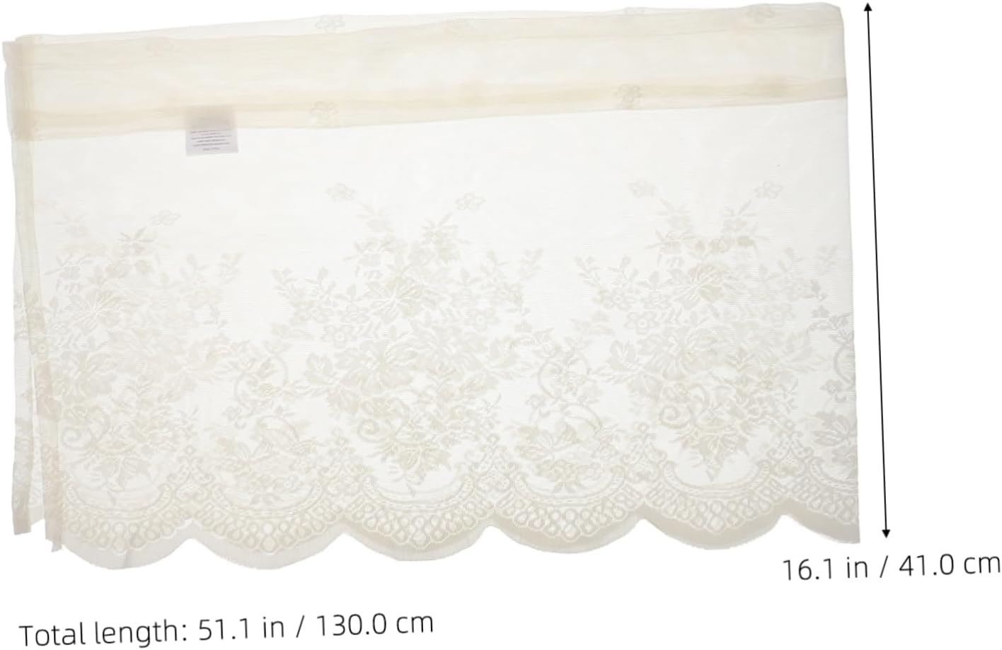 Happyyami Short Lace Window Valance Boho Decorative Curtain