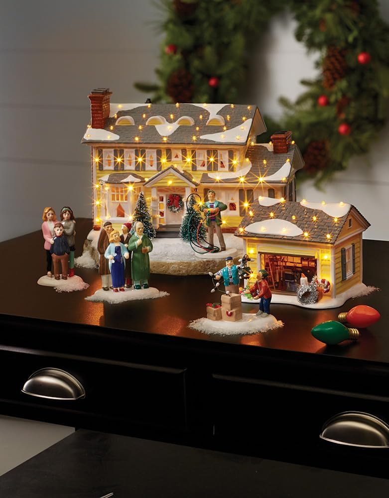 Department 56 Snow Village National Lampoon Christmas Vacation Garage Light Building