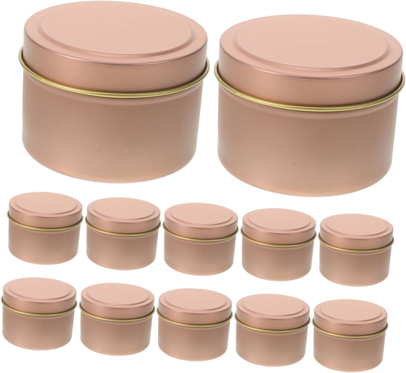 Cabilock 12Pcs 4oz Metal Candle Tins with Lids Empty DIY Containers