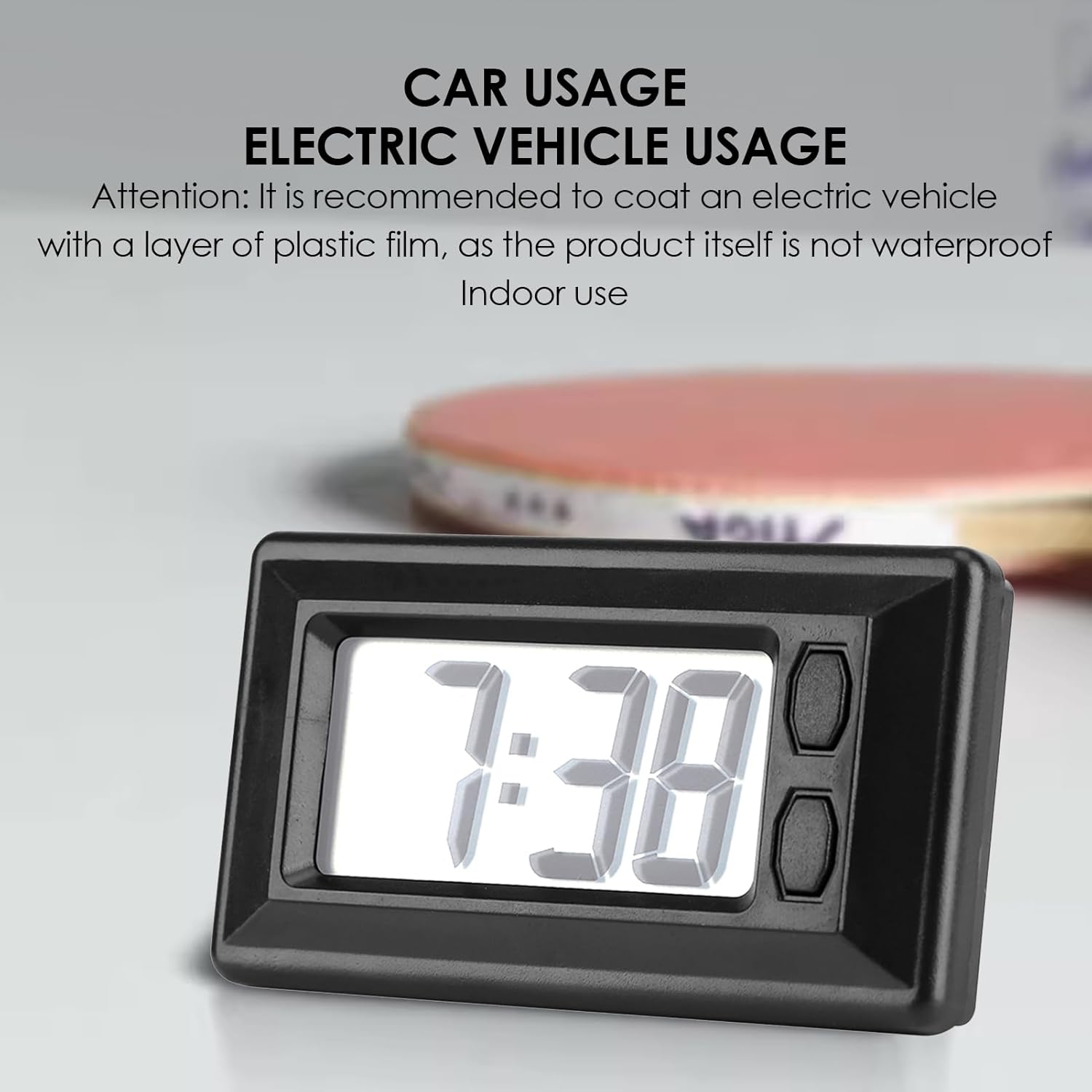 Ultra Thin Digital Clock with Calendar for Car Home Office