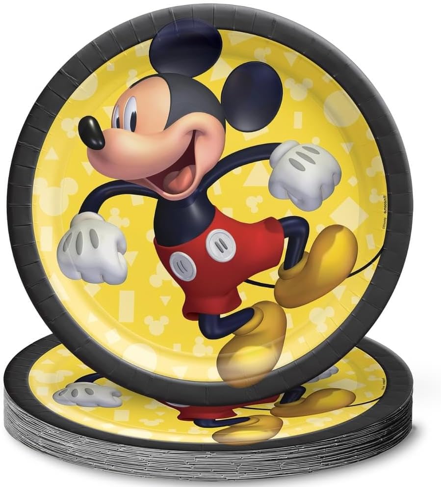 Mickey Mouse Forever Round Plates 7 8-Pack