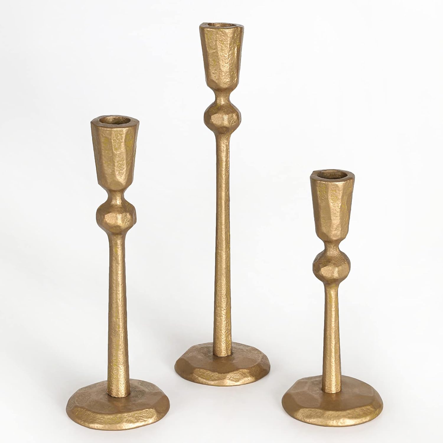 Antique Brass Taper Candle Holder Set of 3