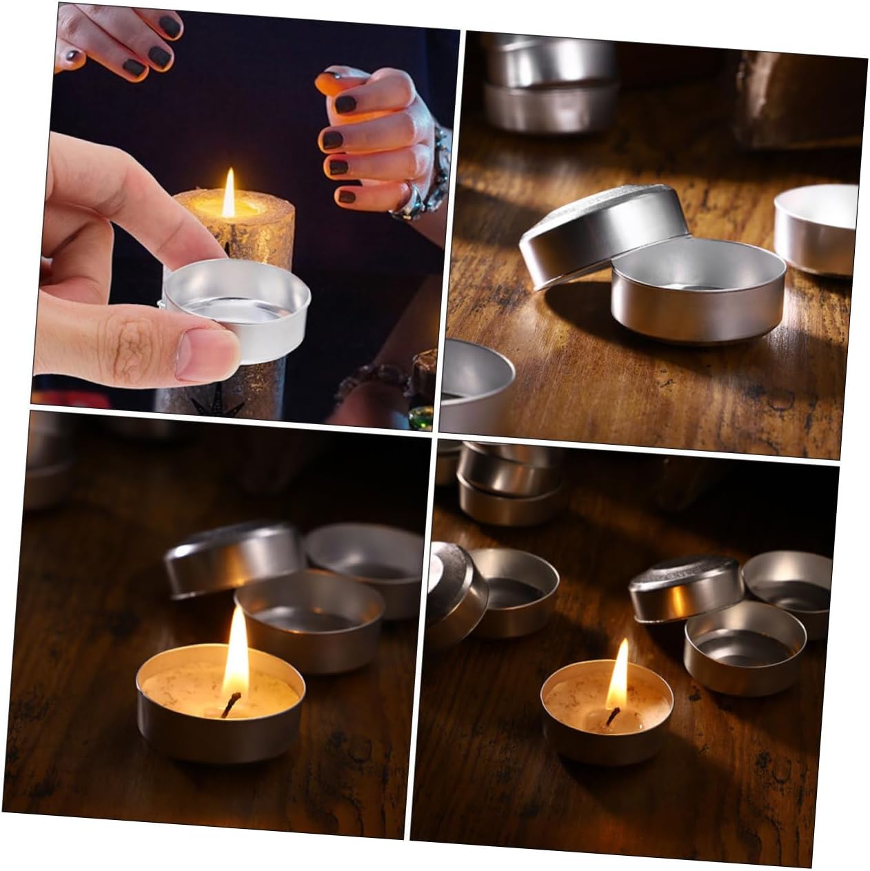 150pcs Reusable Aluminum Candle Tins for DIY and Decor
