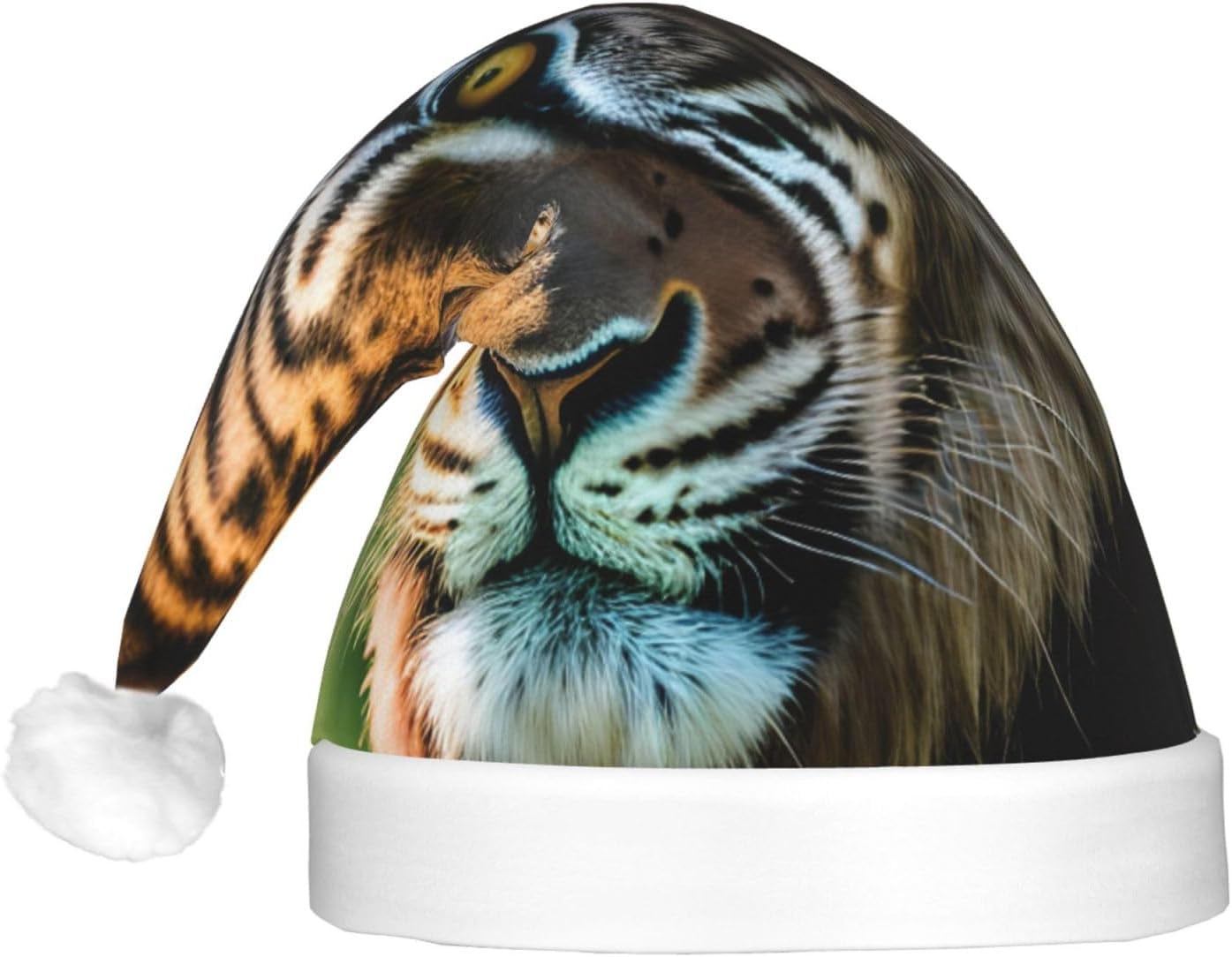 African Animals Print Christmas Party Hat with LED Lights