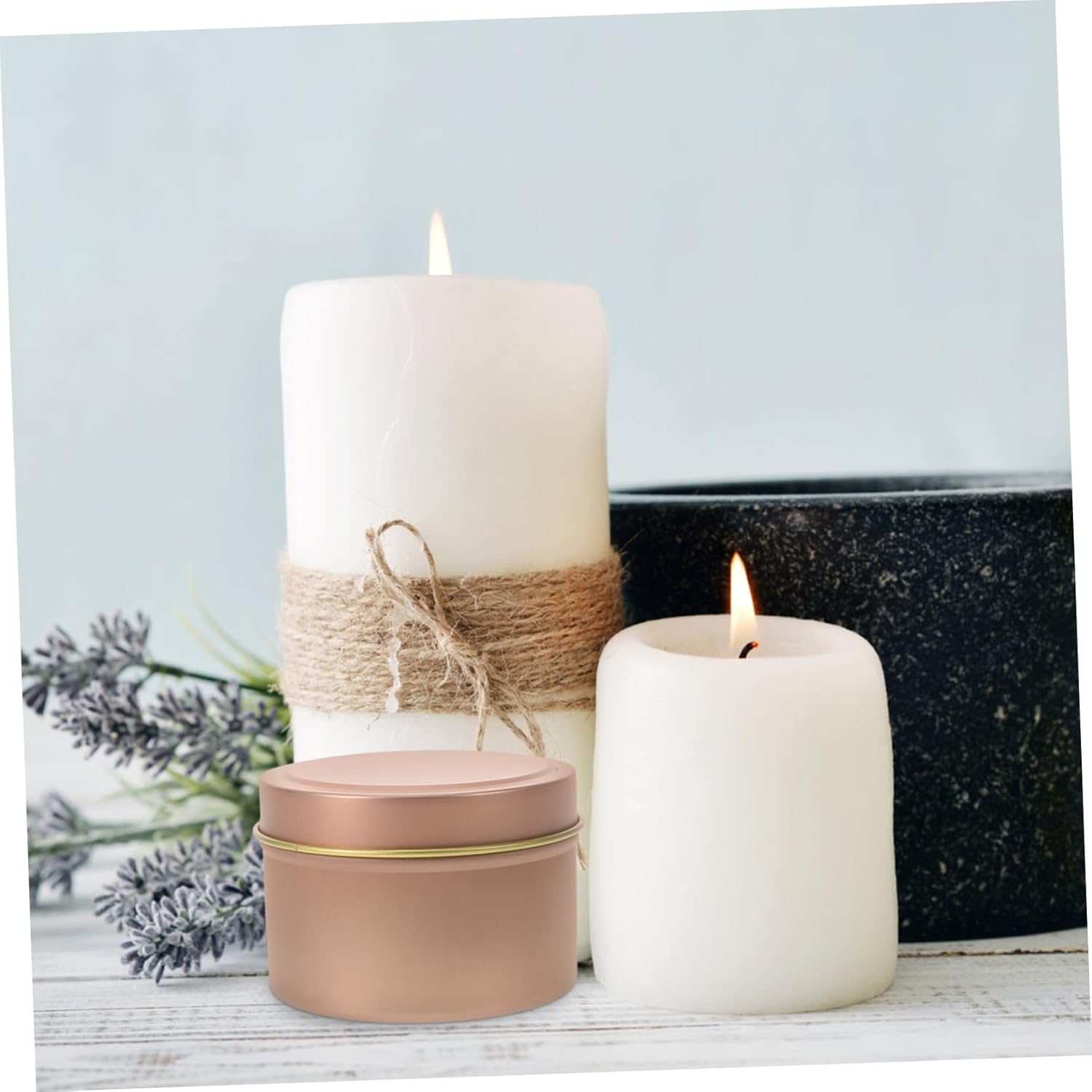 12Pcs 4oz Metal Candle Tins with Lids