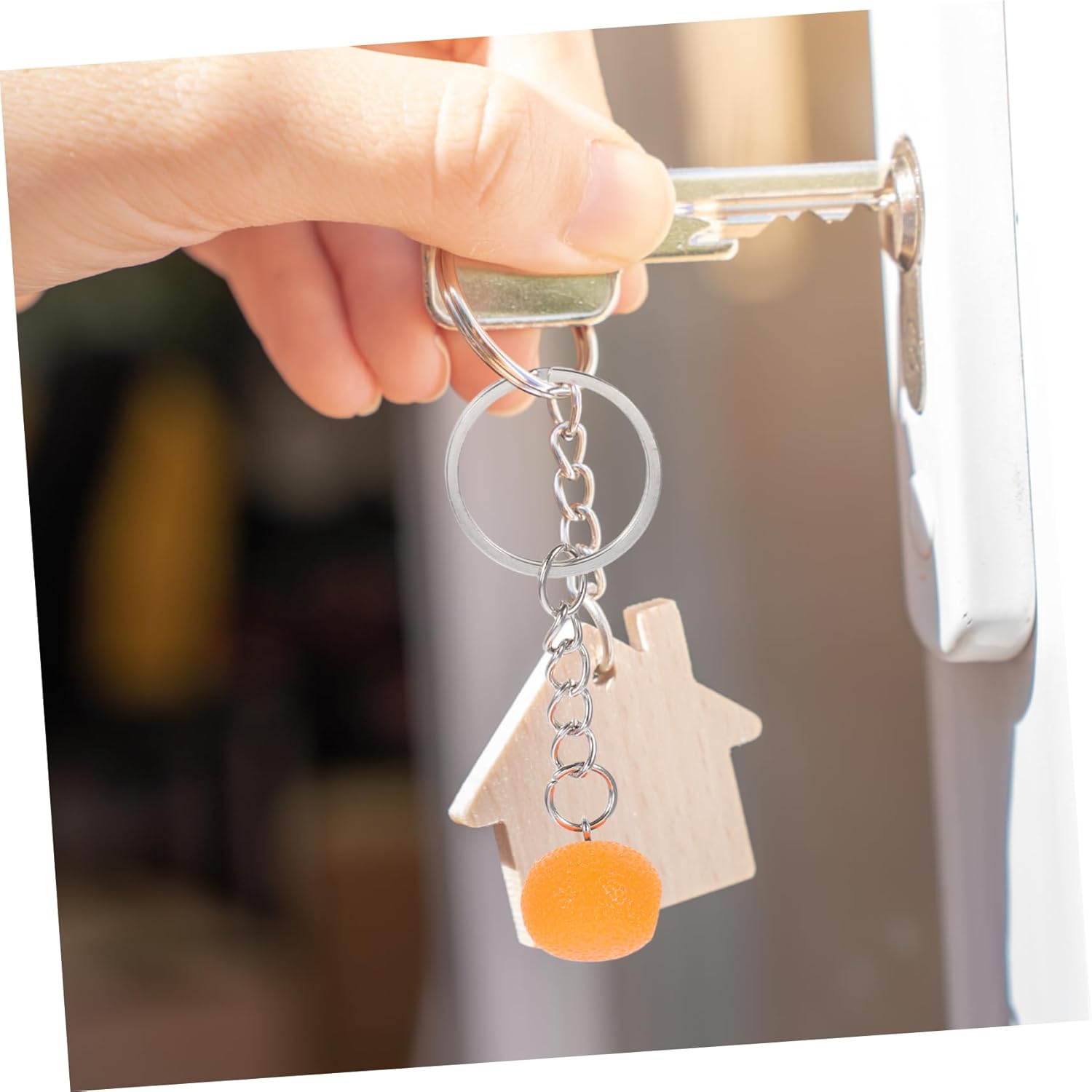 PRETYZOOM 10pcs Orange Keychain Party Favors