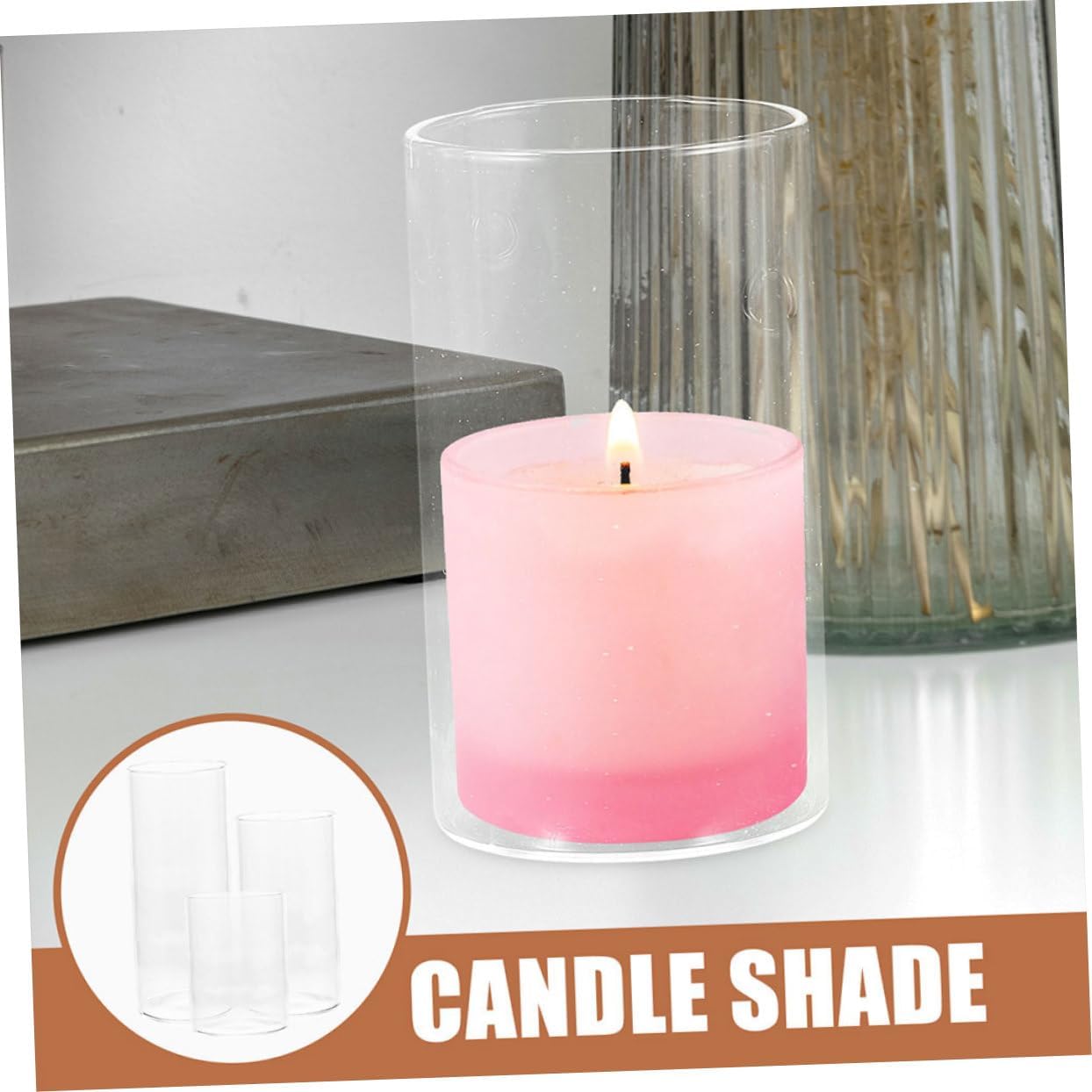 Happyyami 3Pcs Cylinder Candle Covers for Home Wedding Decor