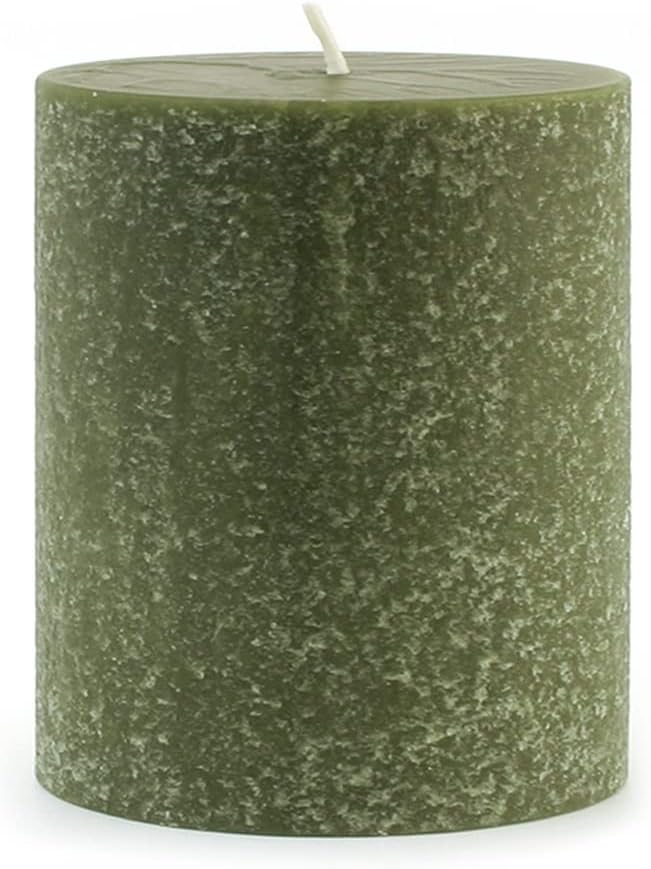 Root Candles Timberline Olive Pillar Candle 4x4-Inch