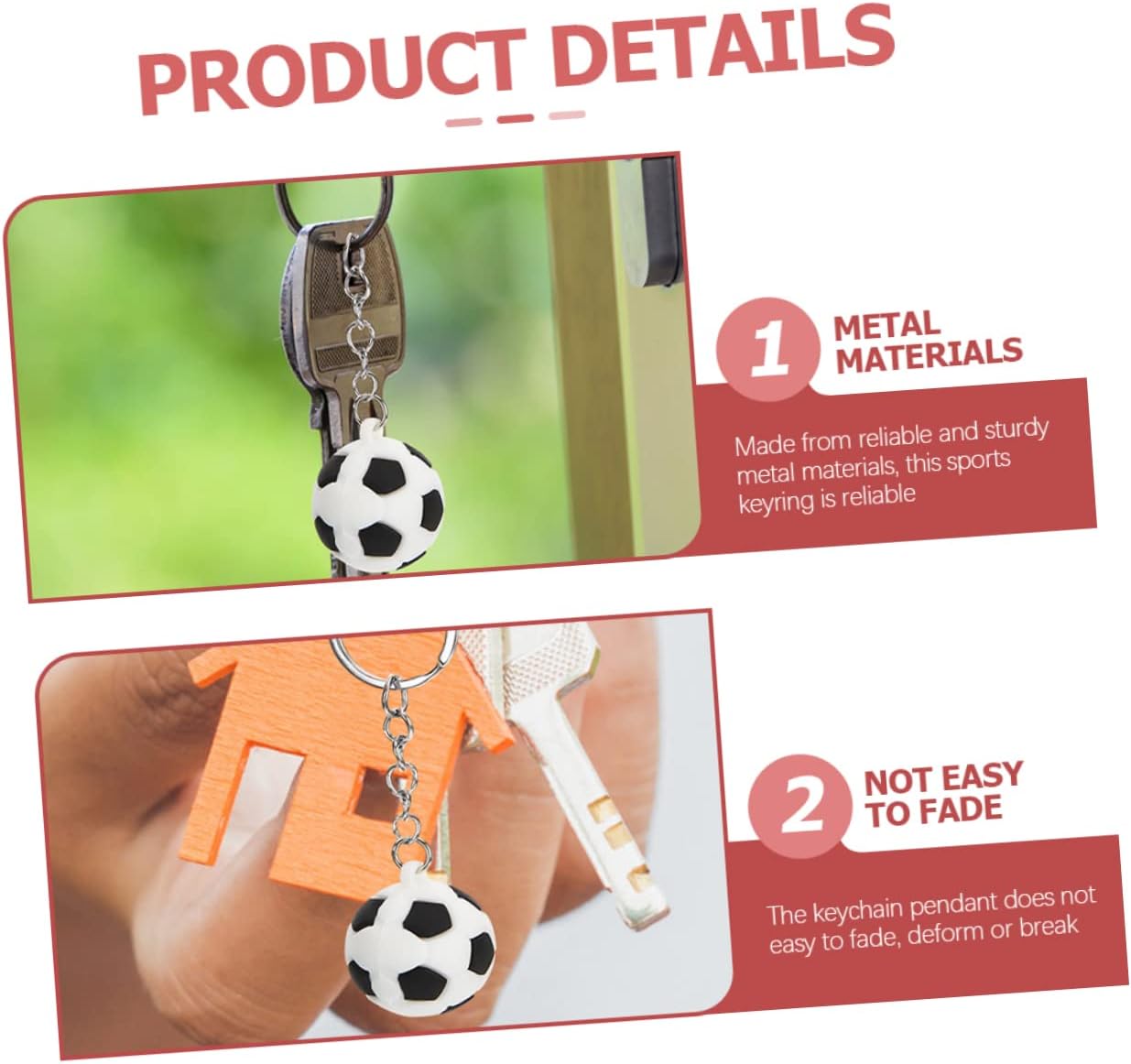 16Pcs Soccer Ball Keychains for Backpacks and Party Favors