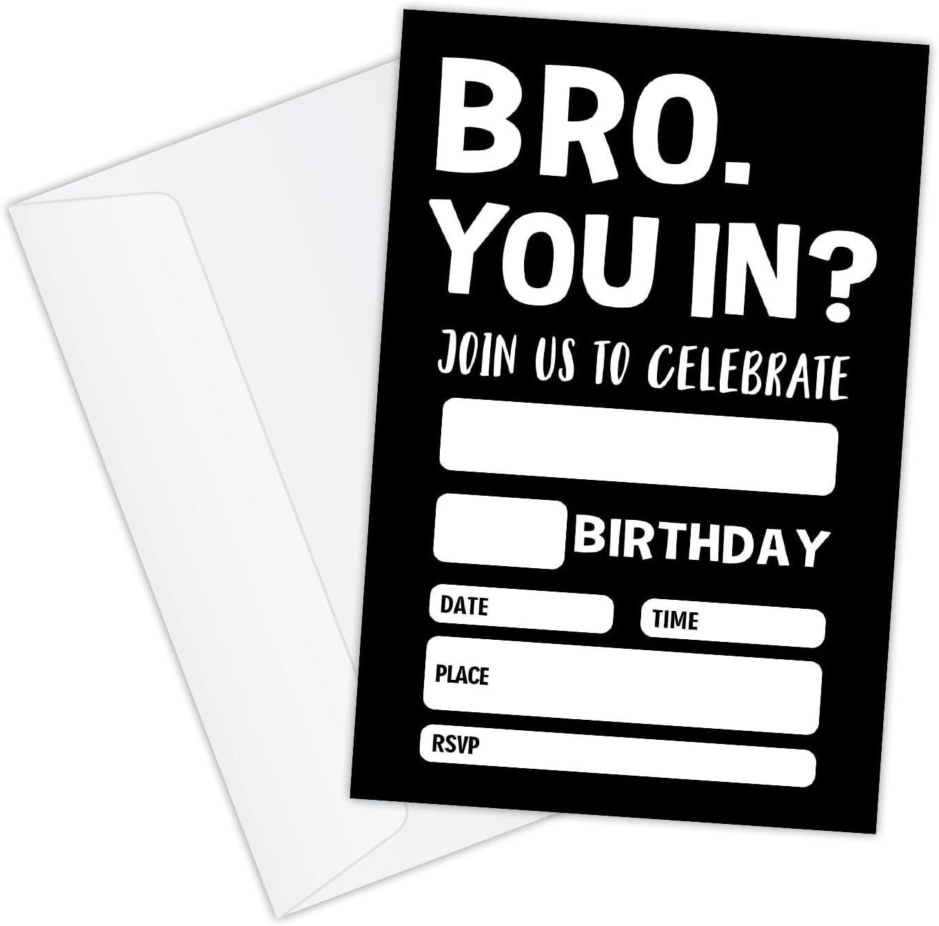 20 Boys Birthday Invitations with Envelopes