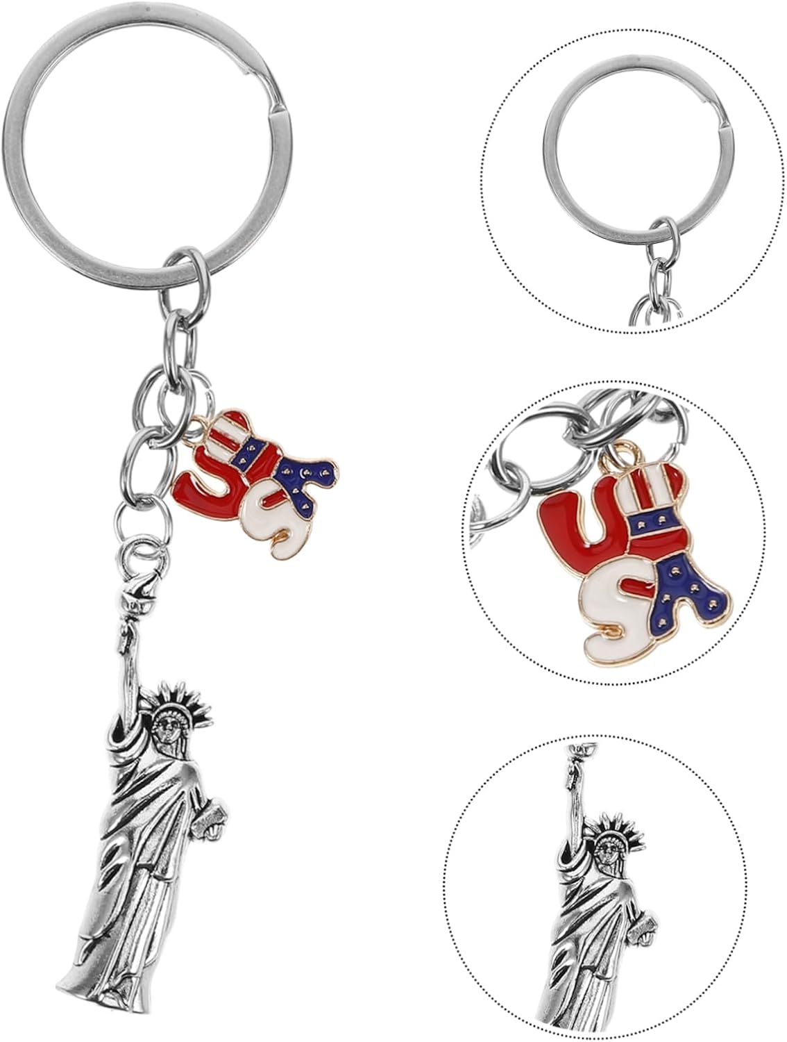 CHILDWEET USA Flag Keychain Pendant Lightweight Travel Souvenir