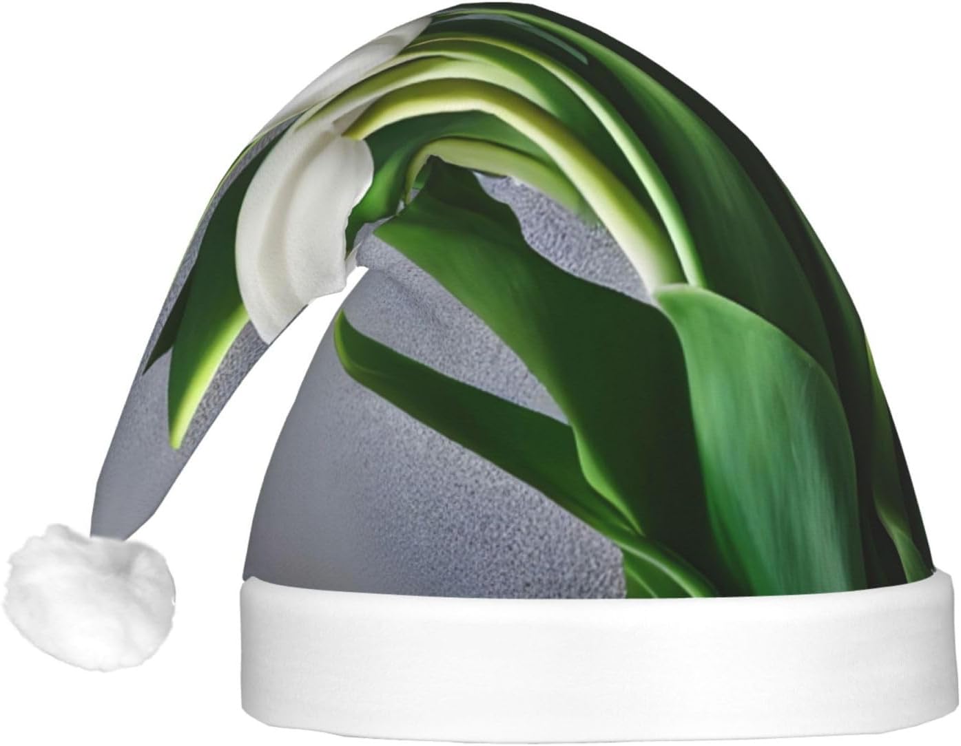 White Tulips Christmas Hat with LED Lights