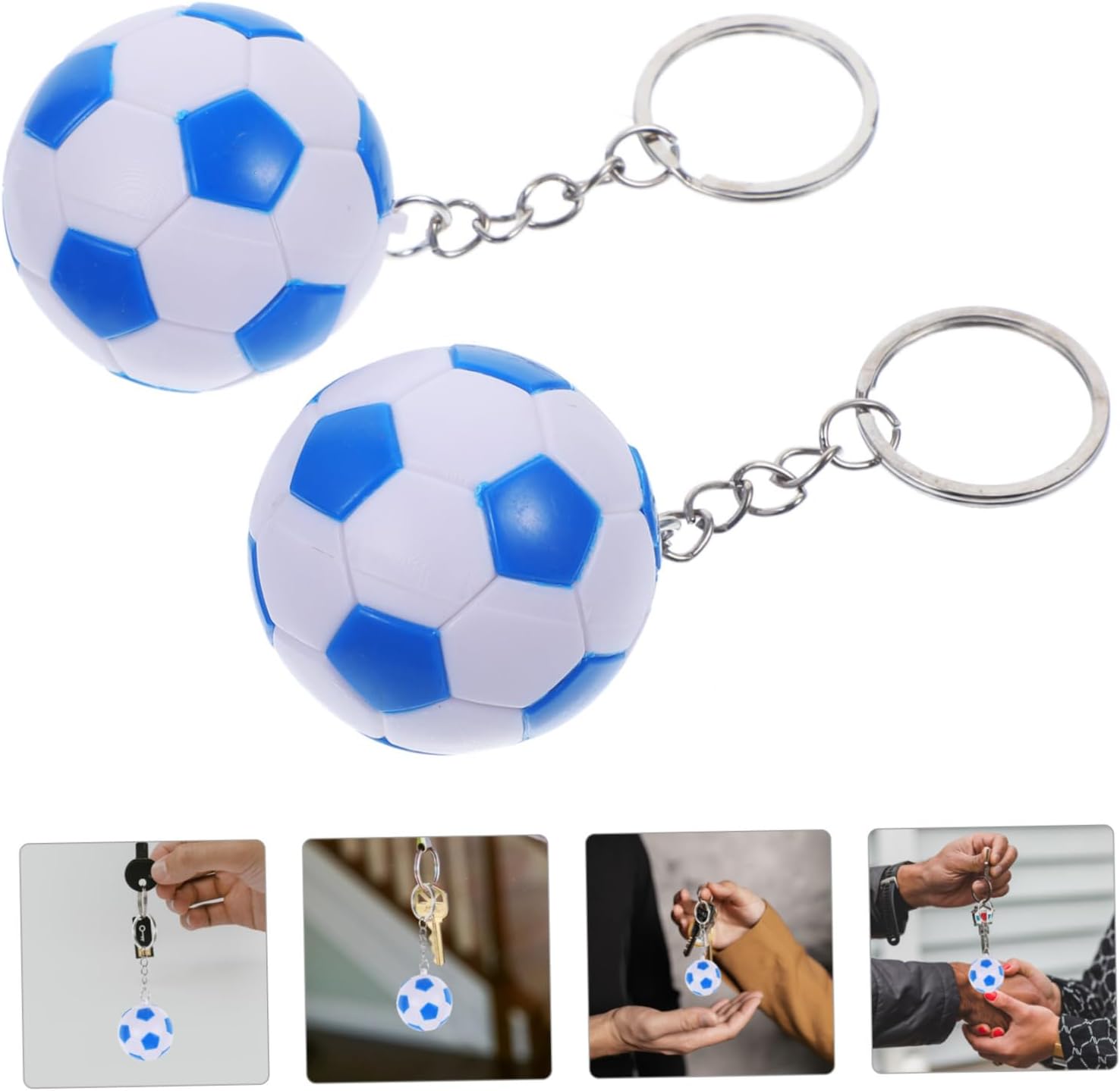 Cabilock 2Pcs Soccer Ball Keychains for Party Favors